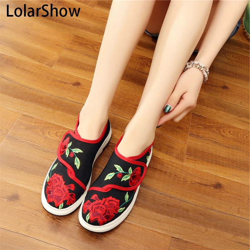 

2017 Spring And Summer Women Walking Shoes Height Increasing Breathable Hook&Loop Female Walking Shoes