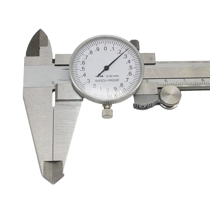 1pcs Dial Caliper 0 200mm Shock Proof Stainless Steel Vernier Calliper