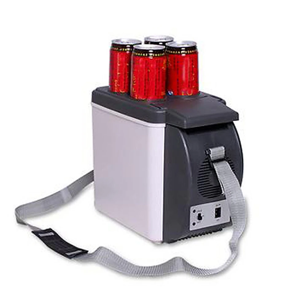 Free Shipping HUANJIE 12V 6L Capacity Portable Car Refrigerator Cooler