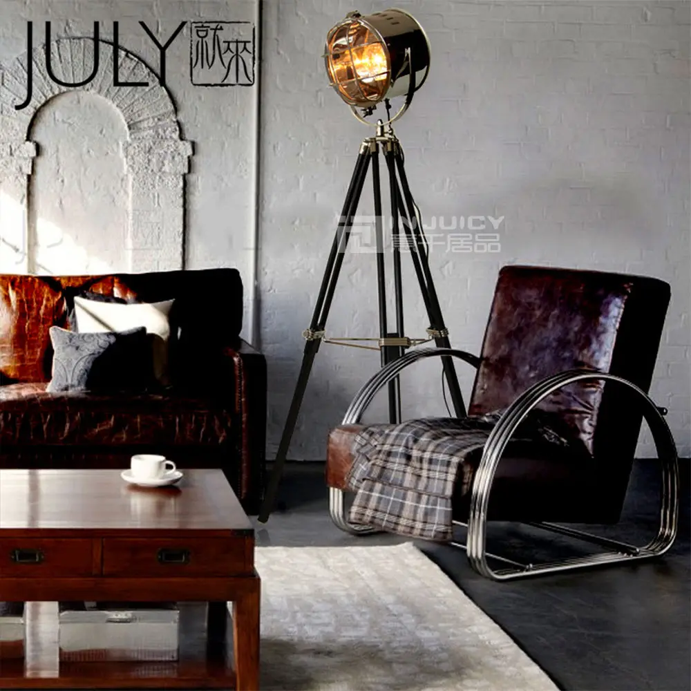 Luminária de chão estilo loft, retrô, vintage, industrial, nórdico, led