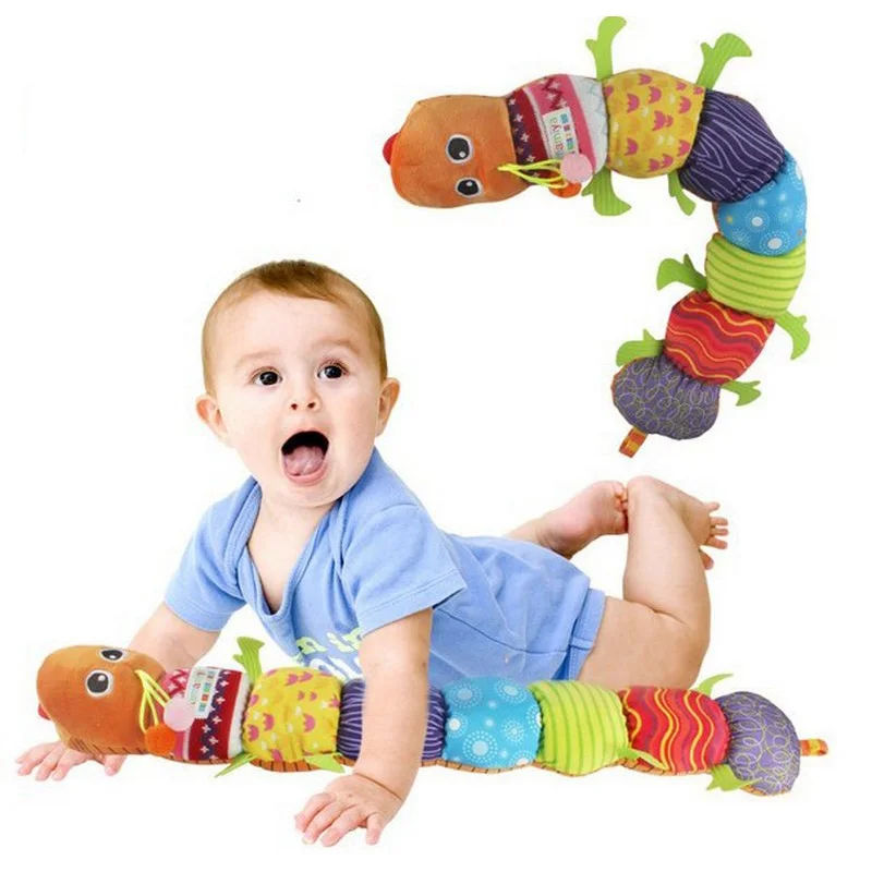 Baby Toys Musical Stuff Caterpillar With Ring Bell Cute Cartoon Animal Plush Doll Early Learning Educational Kids Toys Christmas (4)