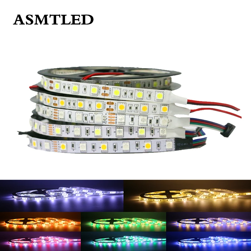 Водонепроницаемая светодиодная лента 1 рулон 5 м 12 В светильник 5050 RGB RGBW RGBWW белый