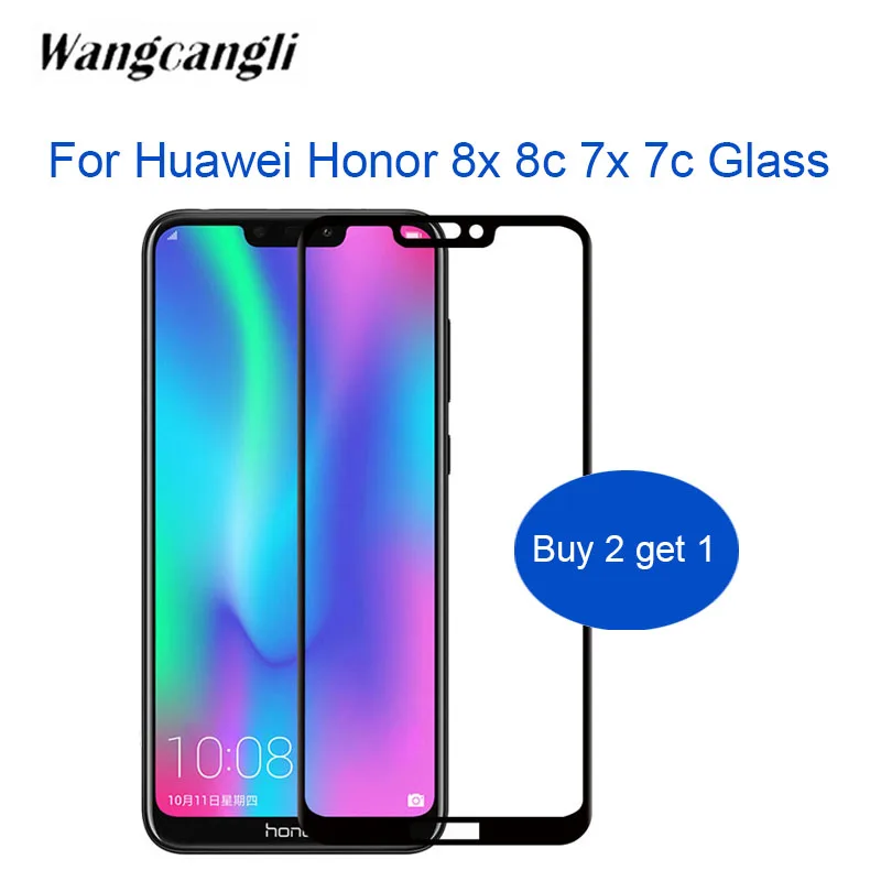 HD Мягкий край для Huawei Honor 8X 8C 7X 7C полное покрытие из углеродного волокна