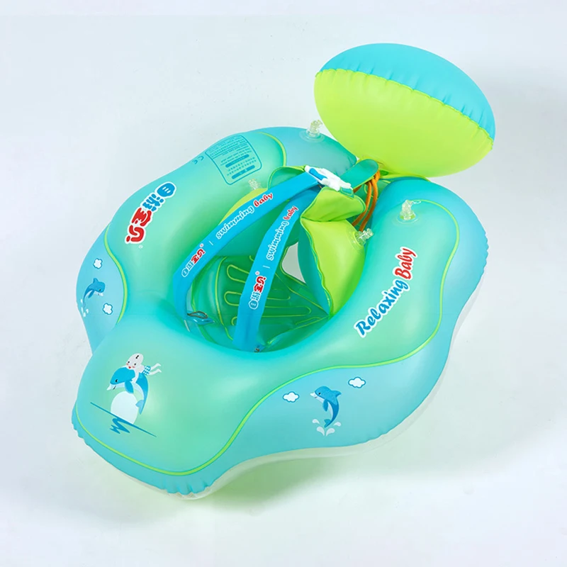 Solid inflatable pool float baby swimming ring neck infant armpit floating for kids floats child swim seat accessories children