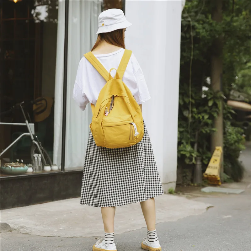 Menghuo Women Backpack for School Teenager Girls Vintage Stylish School Bag Ladies Cotton Fabric Backpack Female Bookbag Mochila (54)