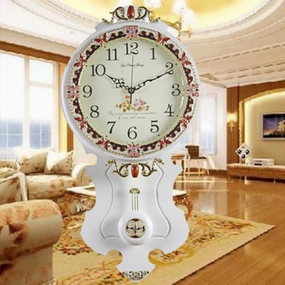Подлинная Европейская Высококачественная сплошная деревянная стена часы простые гостиная спальня роскошные современные дизайнерские настенные часы 14 дюймов