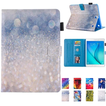 

For Samsung Galaxy Tab A 8.0 T350 T351 SM-T355 Painting Beach PU Leather Stand Case Cover Tablet Soft silicone Protective Cases