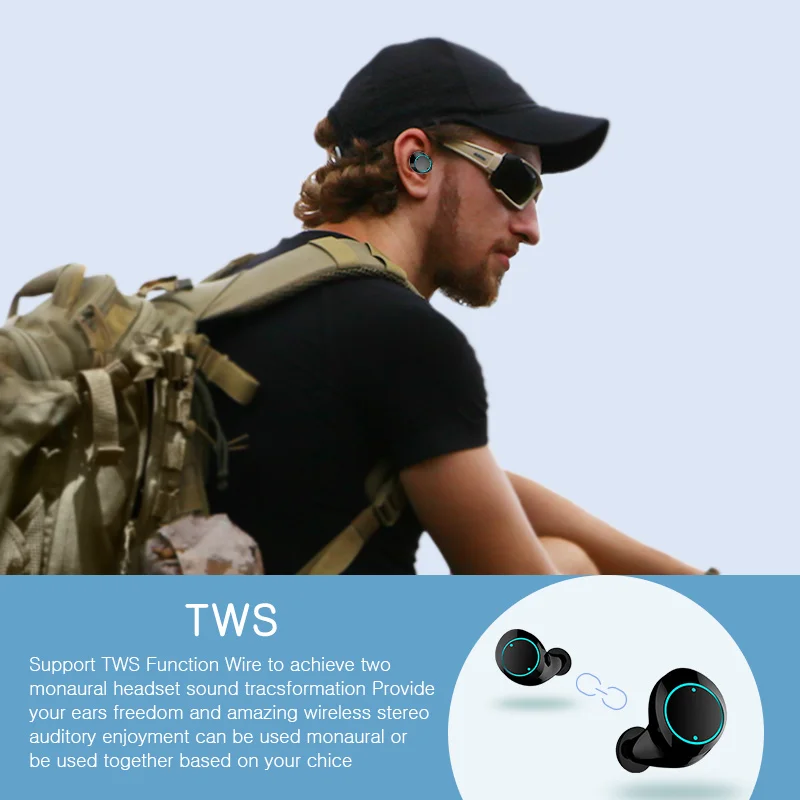 Беспроводные Bluetooth наушники Mifa X1 настоящие 5 0 Twins стереонаушники TWS с микрофоном