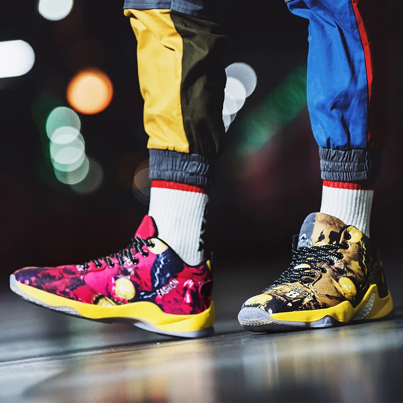 Mens Jordan Basketball Shoes Breathable Non-slip Basketball Sneakers Men Lace-up Gym Ankle Boots Shoes Professional Basket Homme