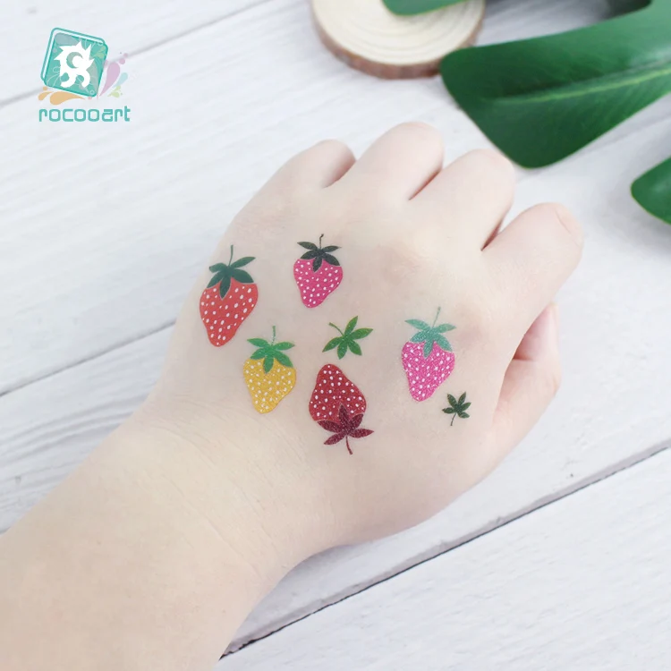 Rocooart الكرتون الفاكهة الوشم للطفل لطيف وهمية Taty الأطفال Tatouage Temporaire الجسم الفن للماء المؤقتة الوشم ملصق. Rocooart الكرتون الفاكهة الوشم للطفل لطيف وهمية Taty الأطفال Tatouage Temporaire الجسم الفن للماء المؤقتة الوشم ملصق.