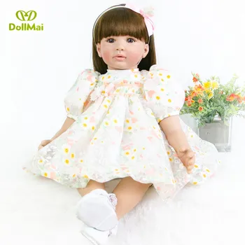 

60cm Silicone Reborn Baby Doll Toys 24inch Princess Toddler fresh style bonecas menina Girls Brinquedos play house toys for sale