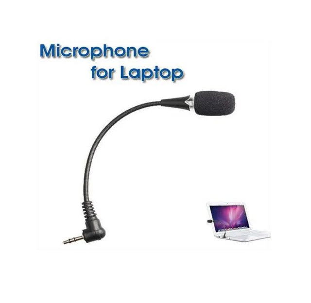 Free shipping 100PC/LOT portable Mini Flexible stereo Microphone for Laptop Notebook Skype Mic