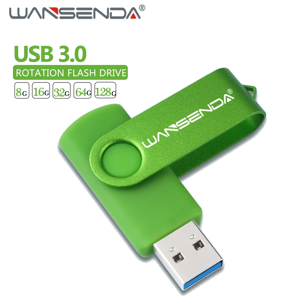

Fast Speed WANSENDA 3.0 USB Flash Drive Rotating Pen Drive 128GB 64GB 32GB 16GB 8GB 4GB Pendrive U Disk Metal Memory Stick