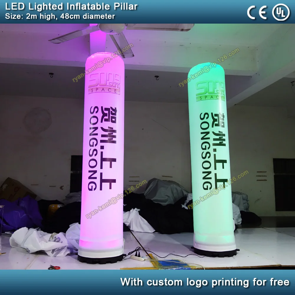 LED inflatable column with custom printing