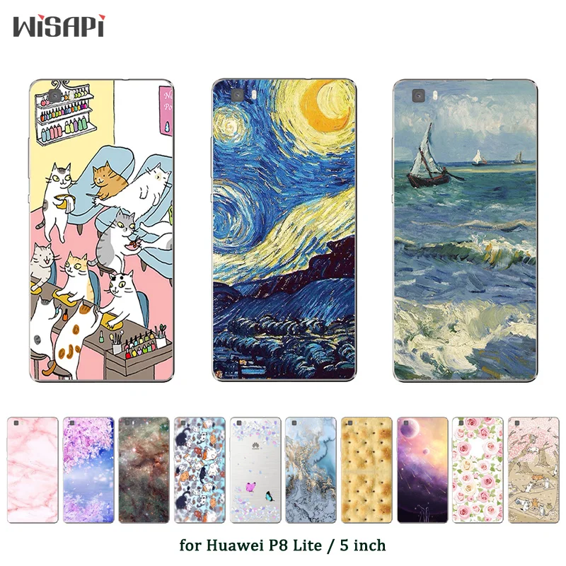

Printed Mobile Fashion Phone Case for Huawei P8 Lite Silicon Protective Case Cover For Ascend P8 Lite 5.0 inch Soft TPU Funda