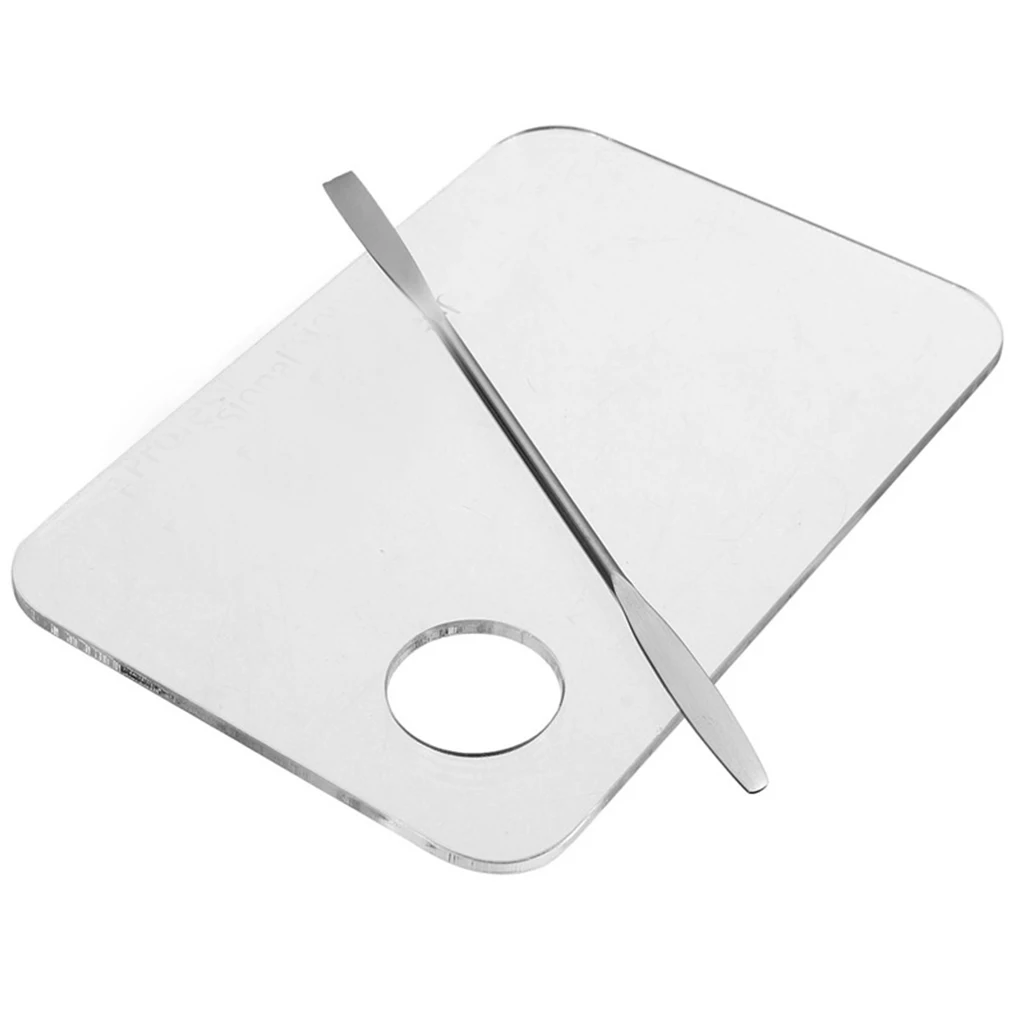 Гелевая Палитра с лопаткой набор из нержавеющей стали переводной бар Макияж инструмент лак для ногтей