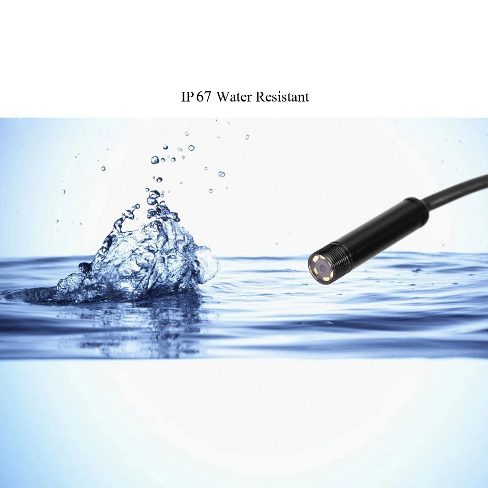 7 мм Водонепроницаемая Инспекционная камера IP67 2 м/5 м/7 м/10 м/15 м/20 м/25 м змеиная с 6