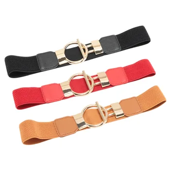 

Fashion Women Belt Solid Color Round Shape Buckle Waist Belt Casual Leather Belts for Women Strap Brand Classic Belt