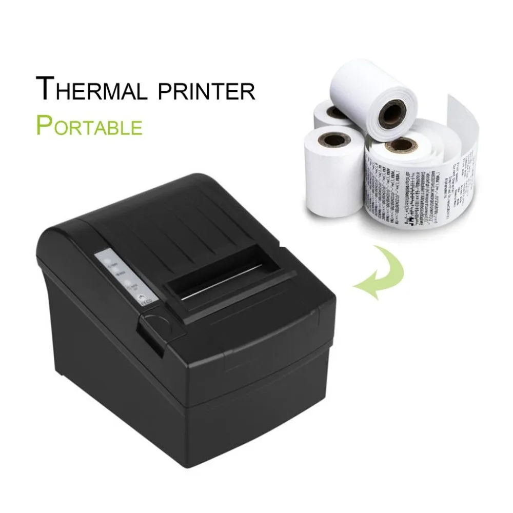 

POS-8220 Portable Wireless WIFI POS Thermal Receipt Printer 80mm Auto Cutter USB+WIFI Waterproof Oil-proof Thermal Printer