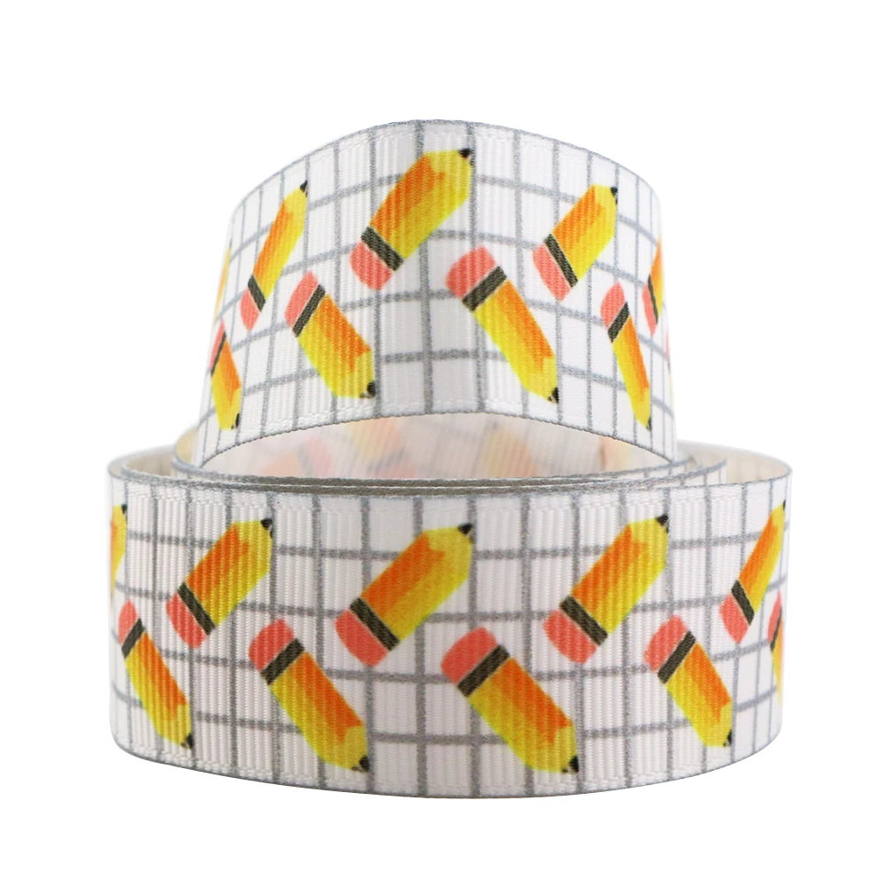 David accessories 1 &quot25 мм назад в школу учебный карандаш печатная Grosgrain лента DIY головные