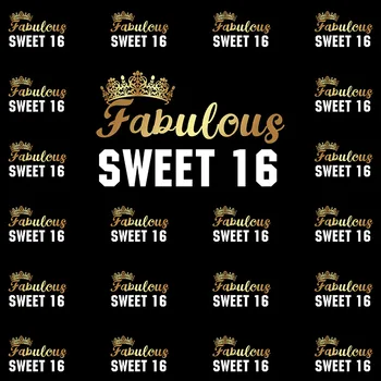 

Happy fabulous sweet 16 Birthday Party Celebration Poster Photography backdrops Studio Photo backgrounds for photo photographers