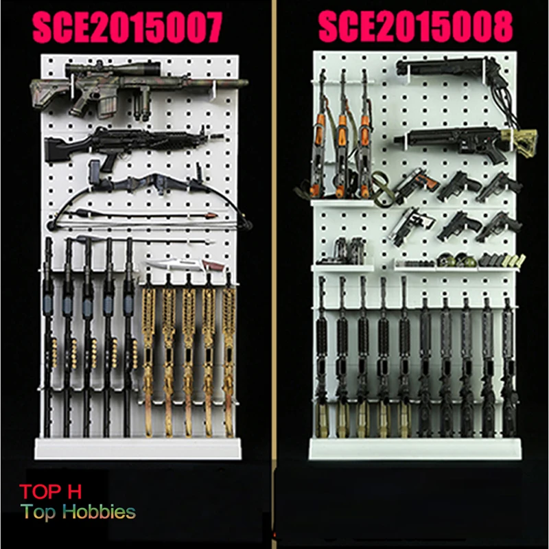 

SCE008+SCE007 1/6 Scale Gun Rack Modular Weapon Guns Display Stand Set (Weapons not included) For 12" Figure Toys Accessories