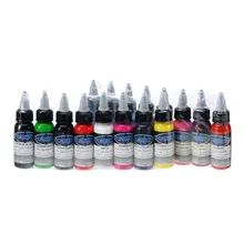 16 шт. тела татуировка-картина набор чернил Перманентный макияж красящий пигмент бровей подводка для глаз Tattoo Краски тела чернила для макияжа инструменты