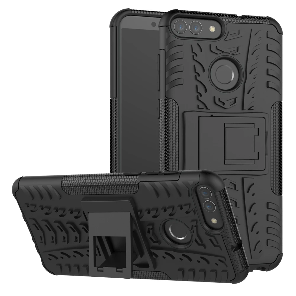 

For Huawei P Smart Case Shockproof Rubber PC+TPU Hybrid For Huawei Honor 9 Lite Case Cover Heavy Duty Armor For Huawei Enjoy 7s