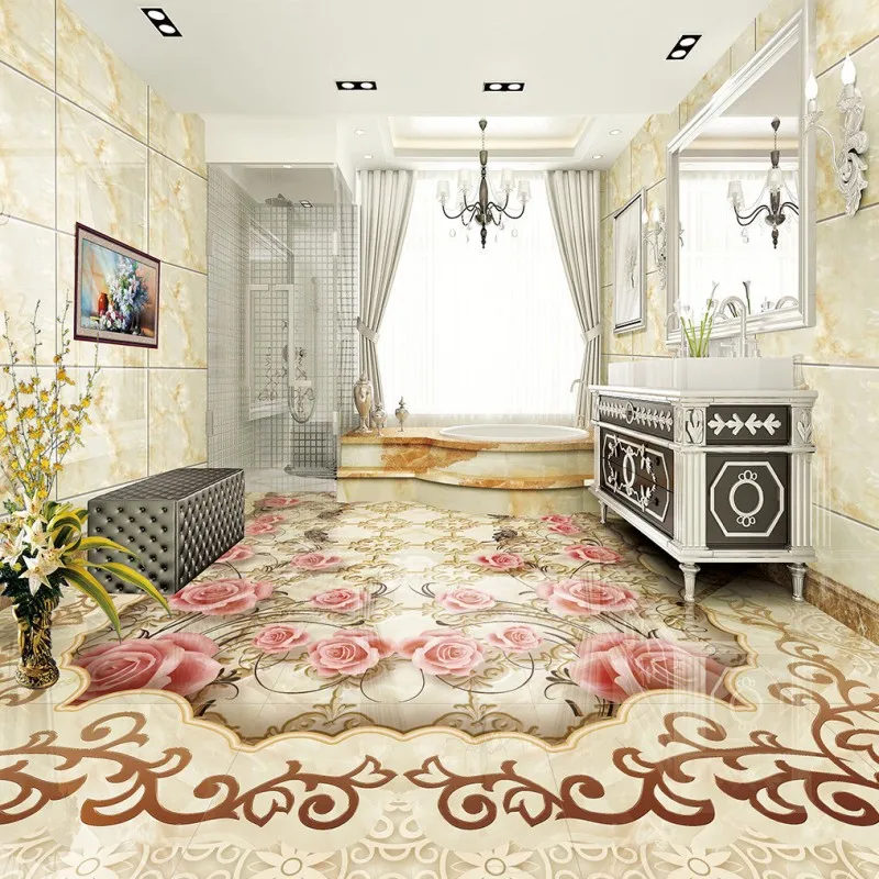 Dropship Fatman Self Adhesive Wallpaper European-Style Pattern Jade
Parquet Custom Mural Wallpaper 3d Flooring Vinyl Flooring