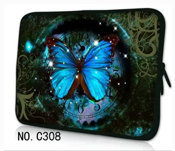 

Blue Butterfly Neoprene Laptop Bag For Notebook Netbook Sleeve Tablet Pouch For 7 8 10 12 13 13.3 14.1 15 15.6 17 Computer Bag