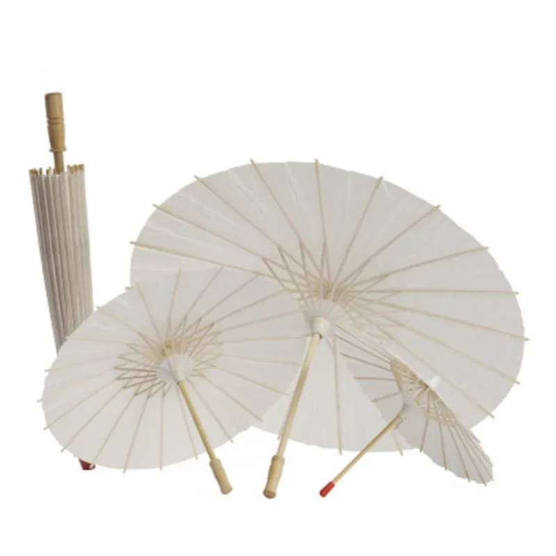 YO CHO 20.47in Wedding mariage Umbrella Wedding Accessories Photo props Decoration Beige Paper White Umbrella DIY Bridal parasol