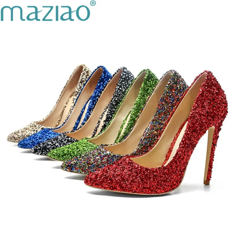 

Ladies Shoe Shallow Mouth Pointed Toe Fine Heel Mary Jane Shoes Elegant Party Female Shoe Plus Size MAZIAO