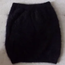 Пользовательские новые благородные зимние женские Вязаные норковые кашемировая юбка Осенняя теплая короткая юбка индивидуальные многоцветные Z267