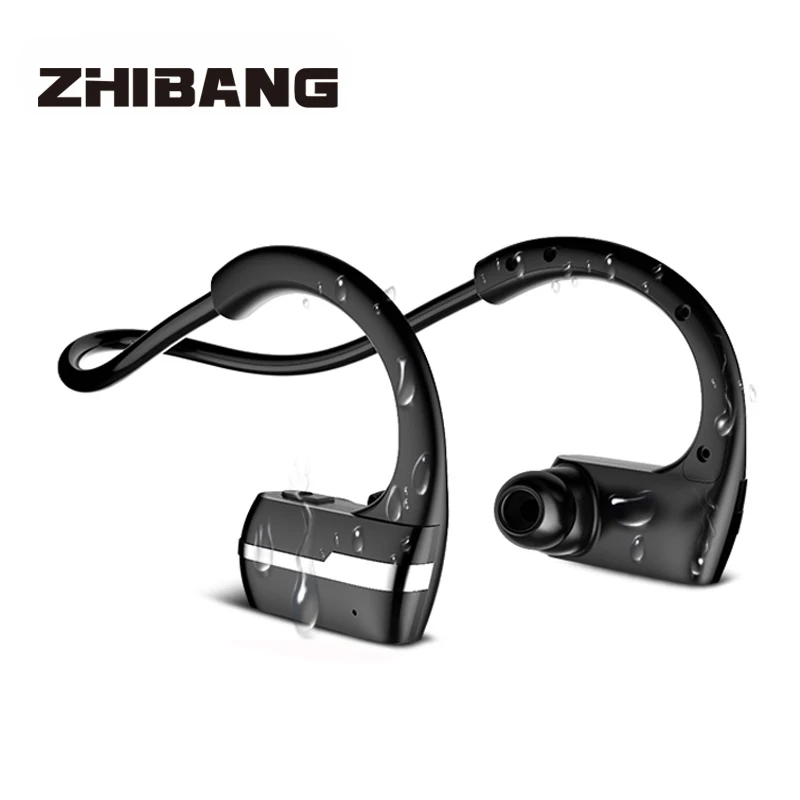 2017 ZHIBANG Sweatproof Bluetooth наушники беспроводные для спортивных наушников с микрофоном