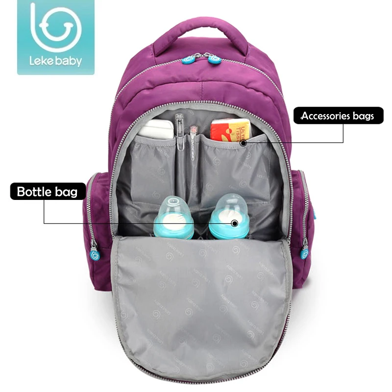 

Lekebaby Diaper Bag Mummy Maternity Large Capacity Nappy Stroller Bag Straps Baby Travel Backpack Nursing for Baby Care Mother