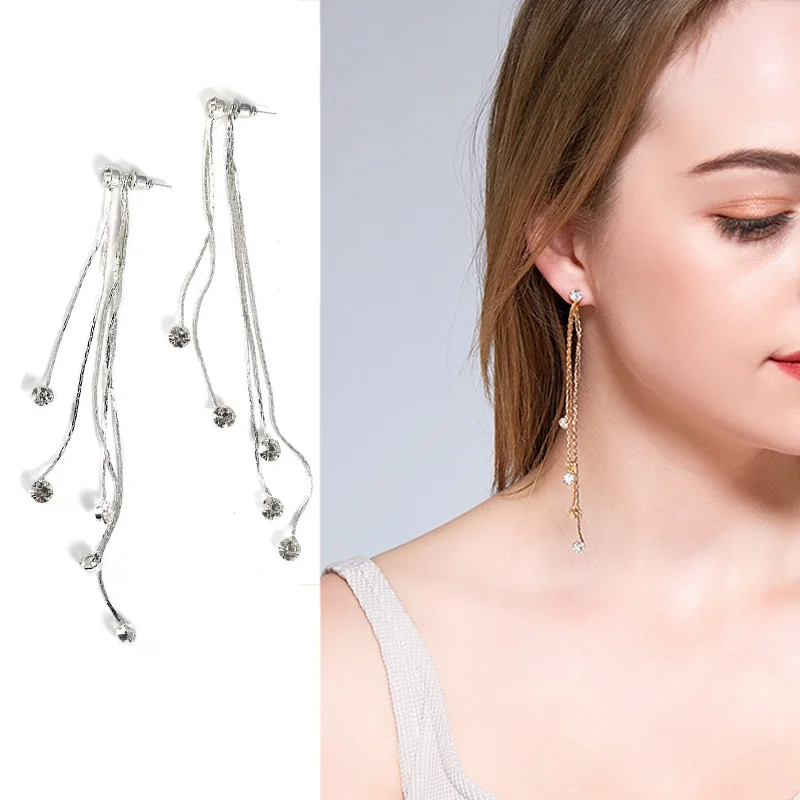 ZVZO Новая мода Brincos Bijoux посеребренные Висячие драгоценные камни горный хрусталь