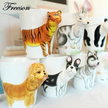 Mighty Keramik Kaffee Milch Tee Becher Kreatives Geschenk 3D Tier Form Handgemalte Deer Giraffe Kuh Kaninchen Hund Katze Kamel Elephant Tasse