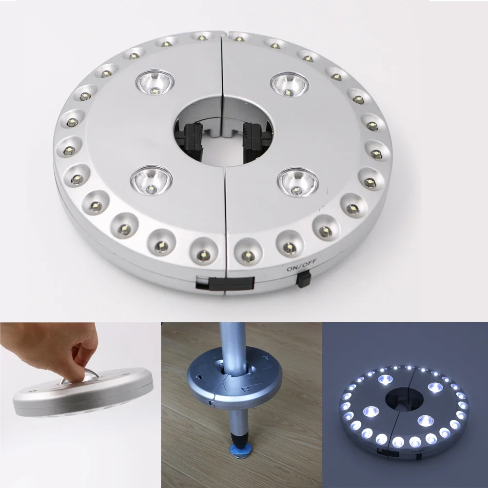 Super Bright 28 LED Battery Operated Patio Umbrella Pole Tent Camp