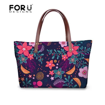 

FORUDESIGNS Vintage Western Flowers Pattern Women Top-handle Bags Bolsos Mujer Shoulder Bag Women Casual Tote Ladies Handbags