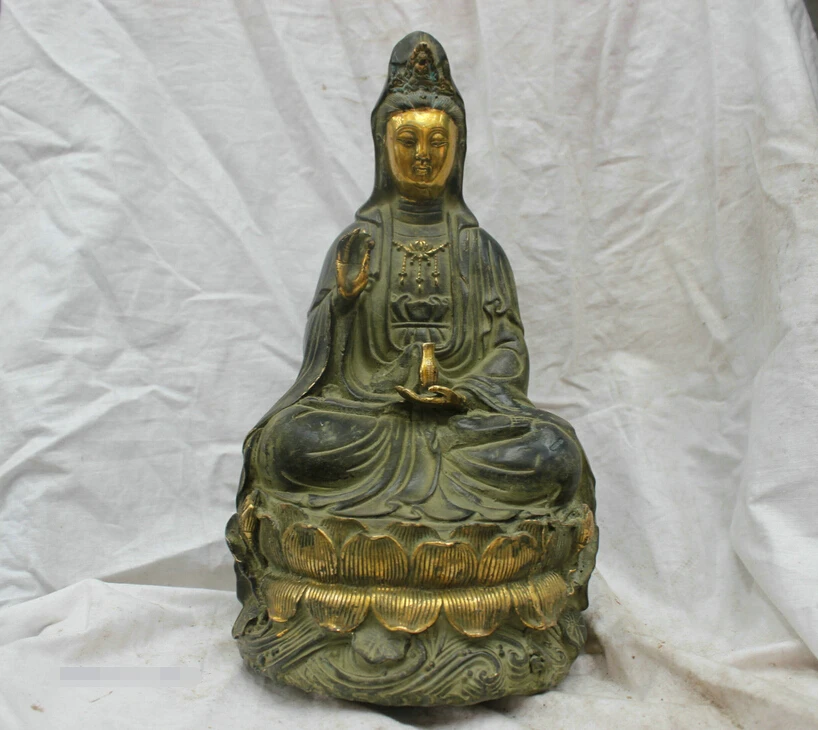 

Chinese Tibetan Buddhism Temple Bronze statue GuanYin Goddess of Mercy Buddha
