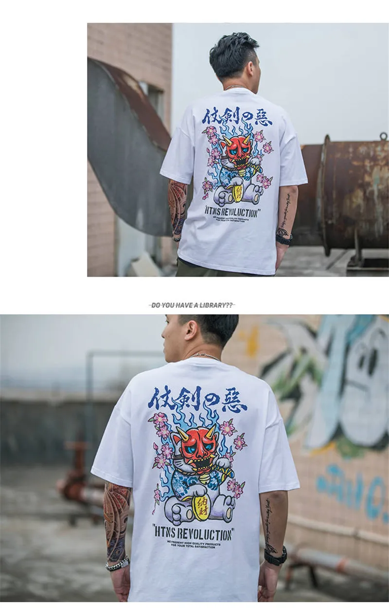 Японская уличная одежда Харадзюку в городском стиле, футболки с коротким рукавом в стиле хип-хоп, повседневные хлопковые футболки Junji Ito для мужчин, крутые футболки в стиле аниме