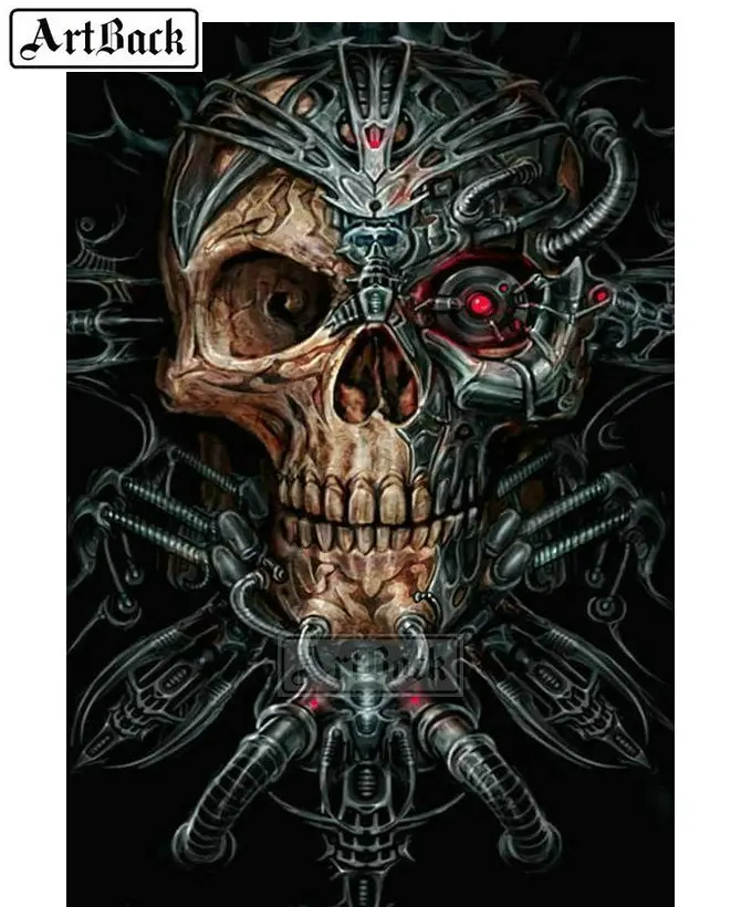 

New 5d diy diamond painting skull icon full square drill 3d diamond embroidery rhinestone mosaic home decor gift ARD20