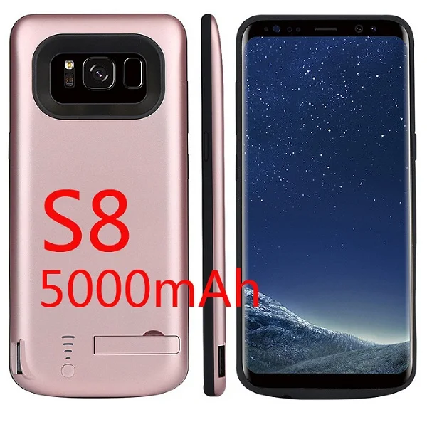 5000 мАч/6500 мАч чехол для батареи для samsung Galaxy S8 Plus чехол для зарядного устройства Внешняя батарея банк питания для samsung S8 S 8 Plus - Цвет: for S8 Rose gold