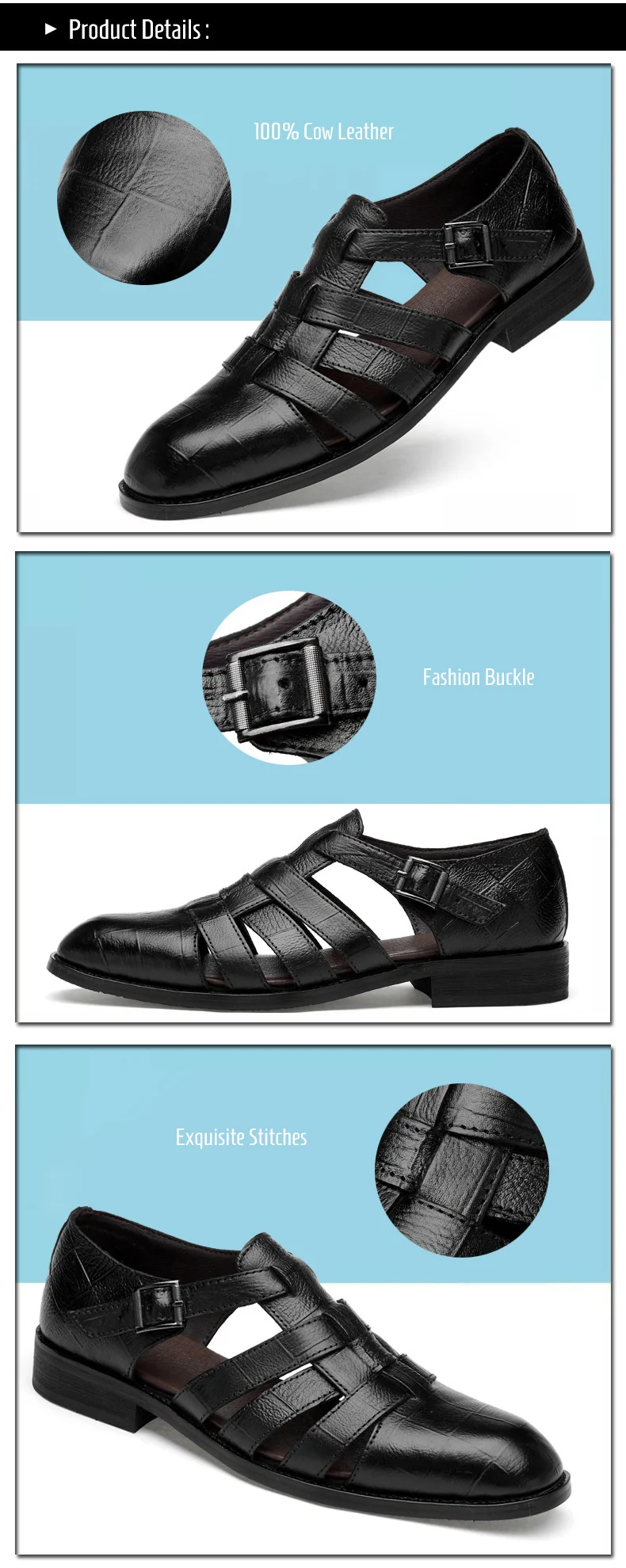 AGUTZM/Новинка 9195 года; цвет черный, коричневый; узкие полосы; модные туфли с пряжкой на квадратном каблуке из натуральной кожи; летние мужские кожаные сандалии