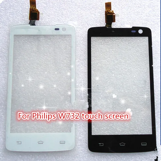 Good tested Touch Screen Glass sensor panel For Philips Xenium W732 smartphone Capacitive screen Replacement