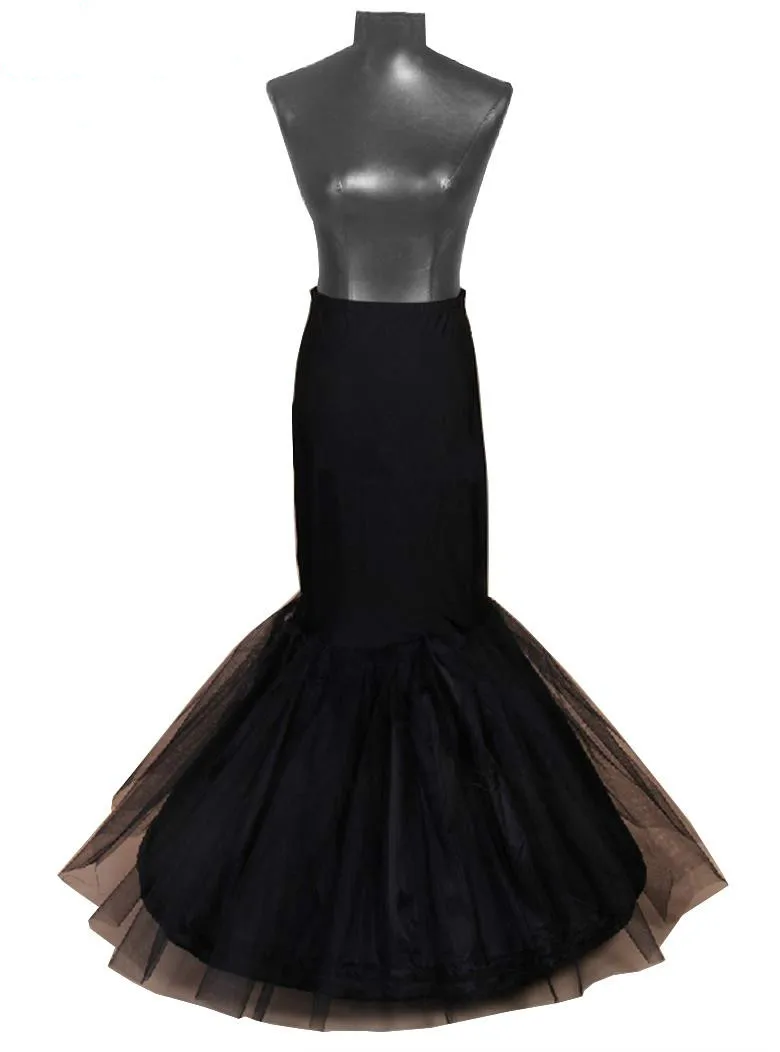 Новая белая/черная длинная юбка-американка с русалочкой для свадебного торжества, платья кринолин, Нижняя юбка saiote de noiva 1 Hoops