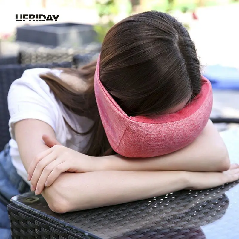 

UFRIDAY Travel Eye Pillow Neck Portable Flight Car Nap Travel Pillow Head Support Eye Mask Aircraft Voyage Pillows Bib Cushion