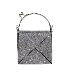 AUAU 2018 новая женская сумка с блестками Маленькая квадратная упаковка модная сумка с диагональной цепочкой маленькая квадратная сумка с