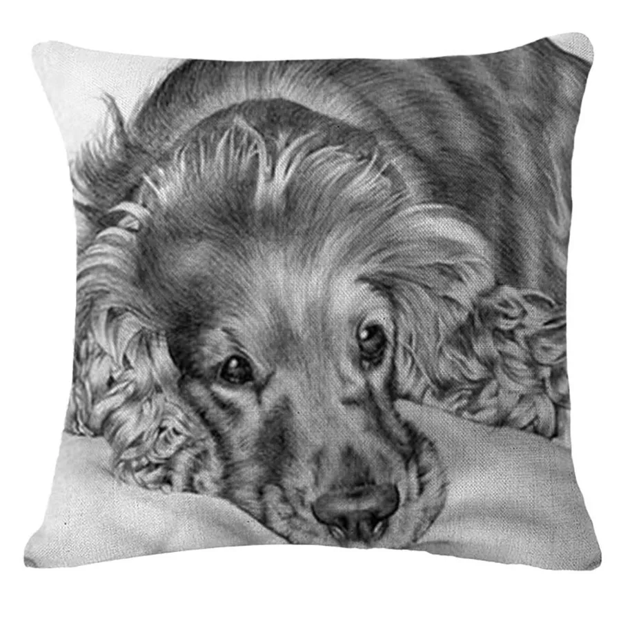 Sketsa Malaikat Bull Terrier Cushion Covers Anjing Pet 45x45 Cm