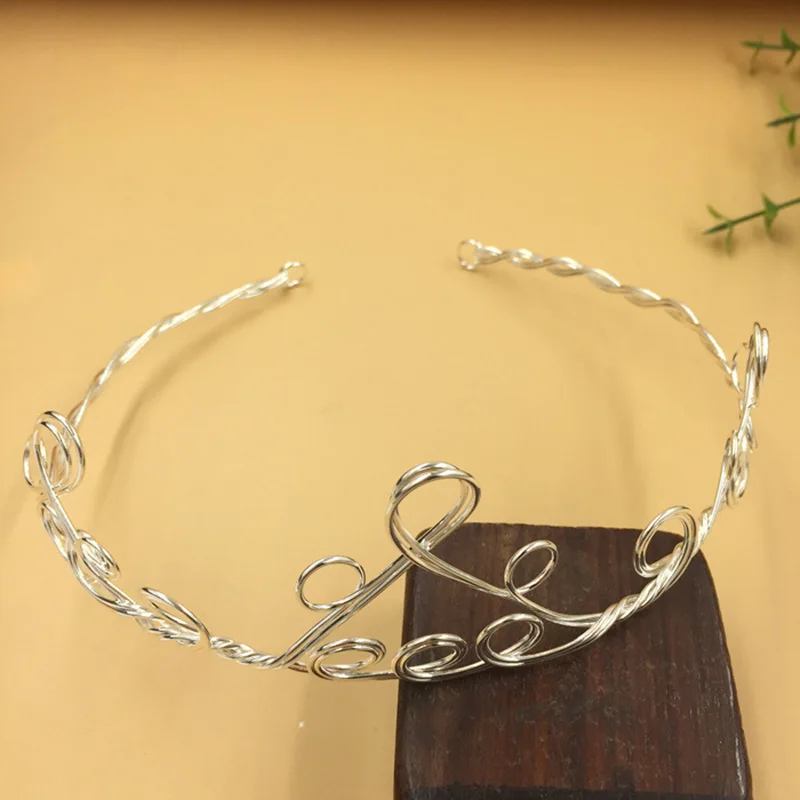 

1pc/lot Gold Silver Rhodium Color Size Adjustable Crown Tiaras Jewelry Head Hairwear Hair Bands Hair Jewelry For Women Men